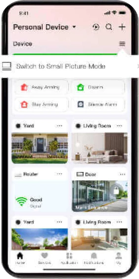 Aplicația Hik-Connect pe telefon: camerele de pe teren